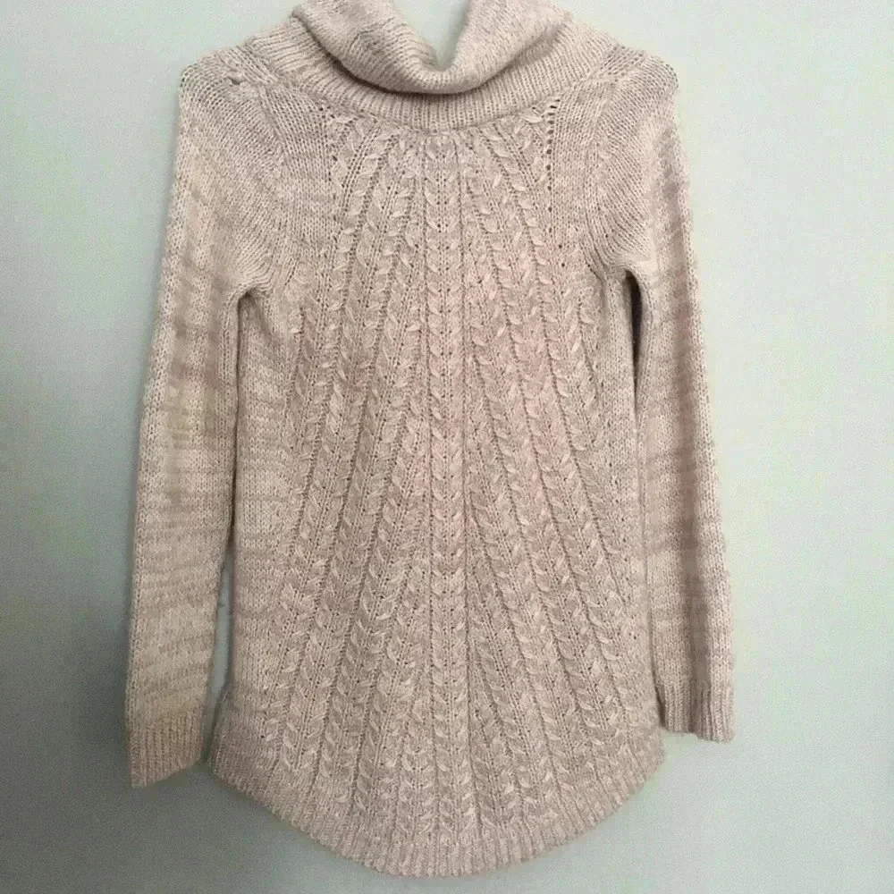 Anthropologie pink cowl neck tunic‎